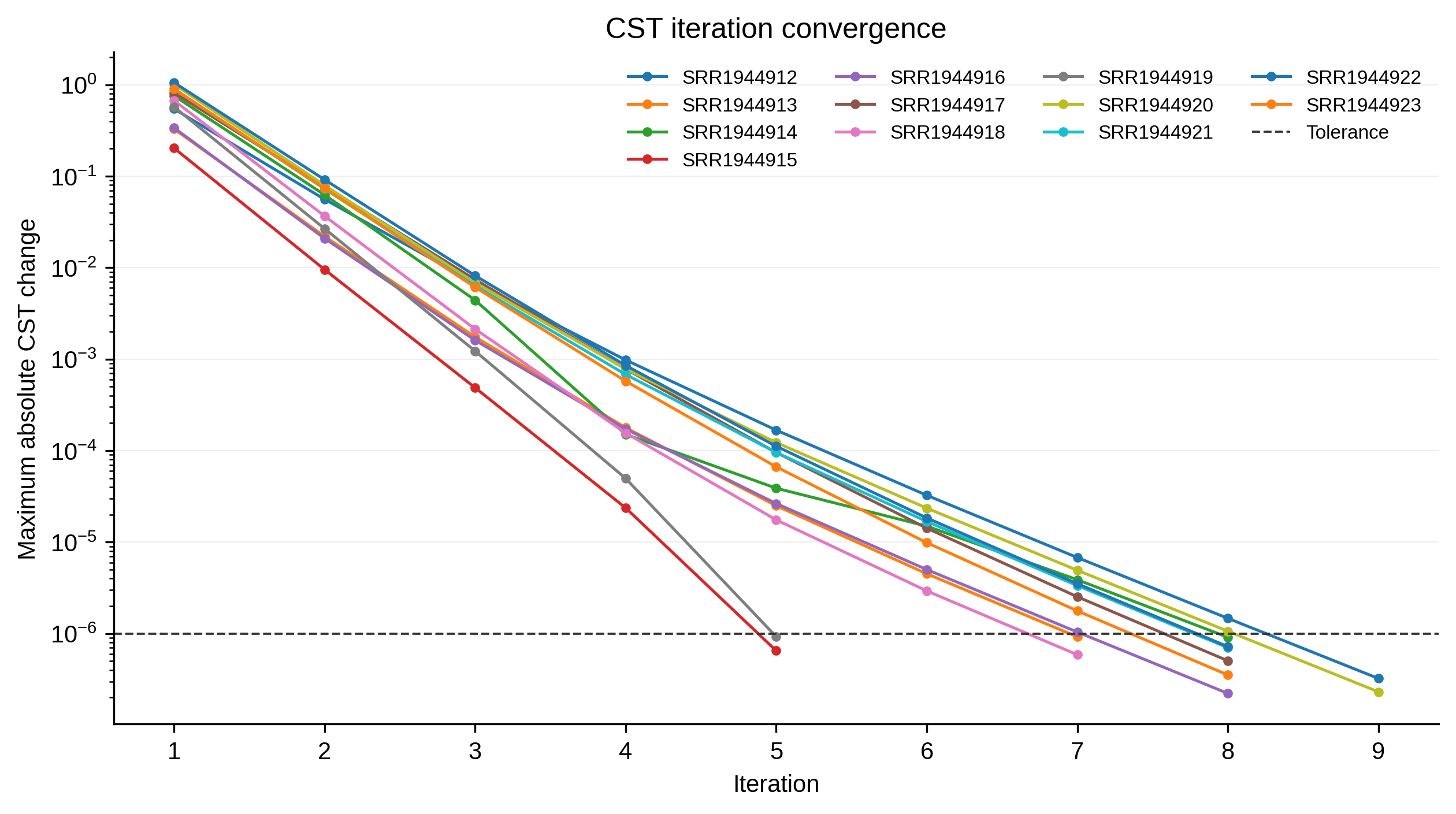 Codon selection time convergence
